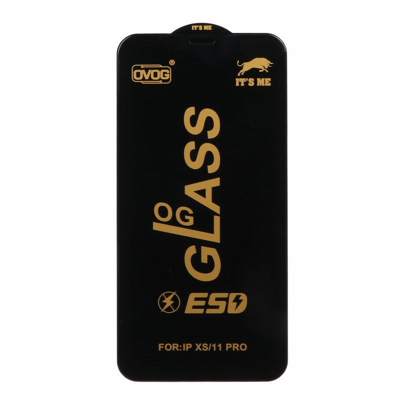 محافظ صفحه نمایش شیشه ای درجه یک Apple iphone X / XS / 11 Pro - Full Cover OG - ESD OVOG (بدون پک) - مشکی