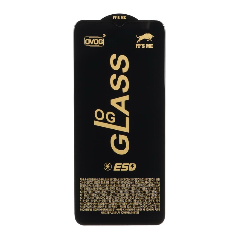 محافظ صفحه نمایش شیشه ای درجه یک Samsung A12 /A02 / A02S/ A03 / A03S / A03 CORE / A04 / A04S / A04E / A13 / A23 / A32 5G / M02 / M02S / M04 / M12 / M13 / M23 / M32 5G / M33 5G / F12 / F13 / F23 - Full Cover OG - ESD OVOG