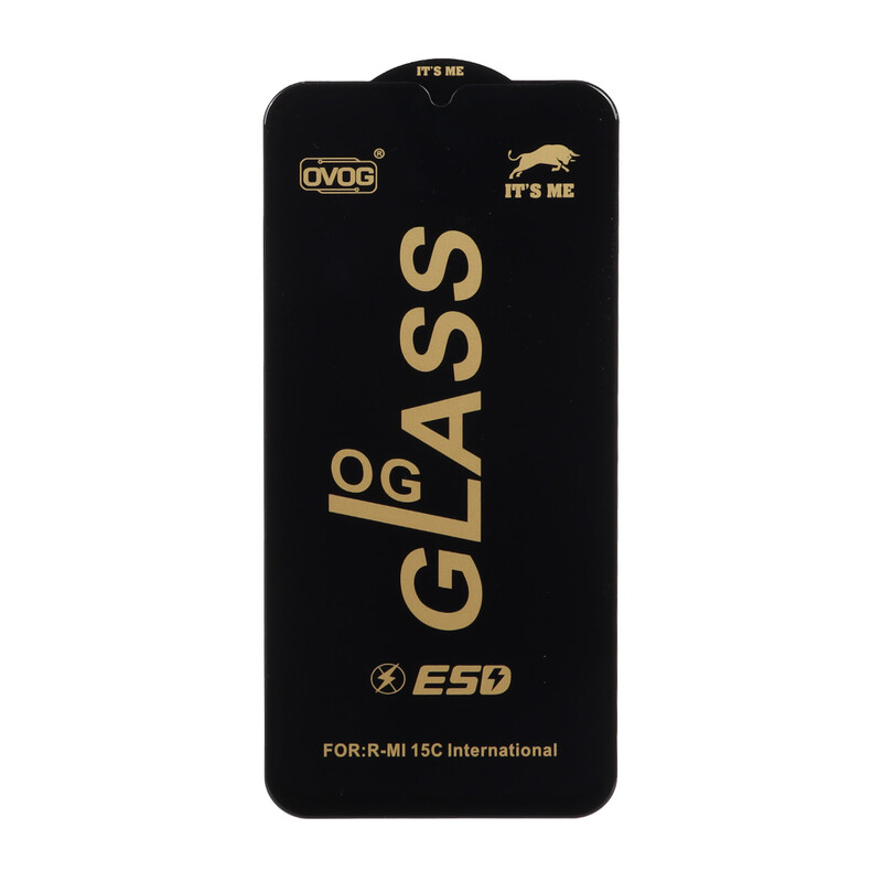 محافظ صفحه نمایش شیشه ای درجه یک Full Cover OG - ESD OVOG مدل Xiaomi Redmi 15C / Poco C85