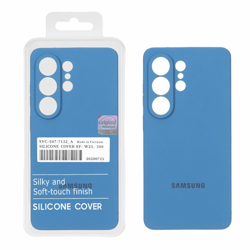 قاب سیلیکونی پاک کنی اورجینال Master Quality مدل Samsung Galaxy S26 Ultra - آبی کاربنی (پک دار)