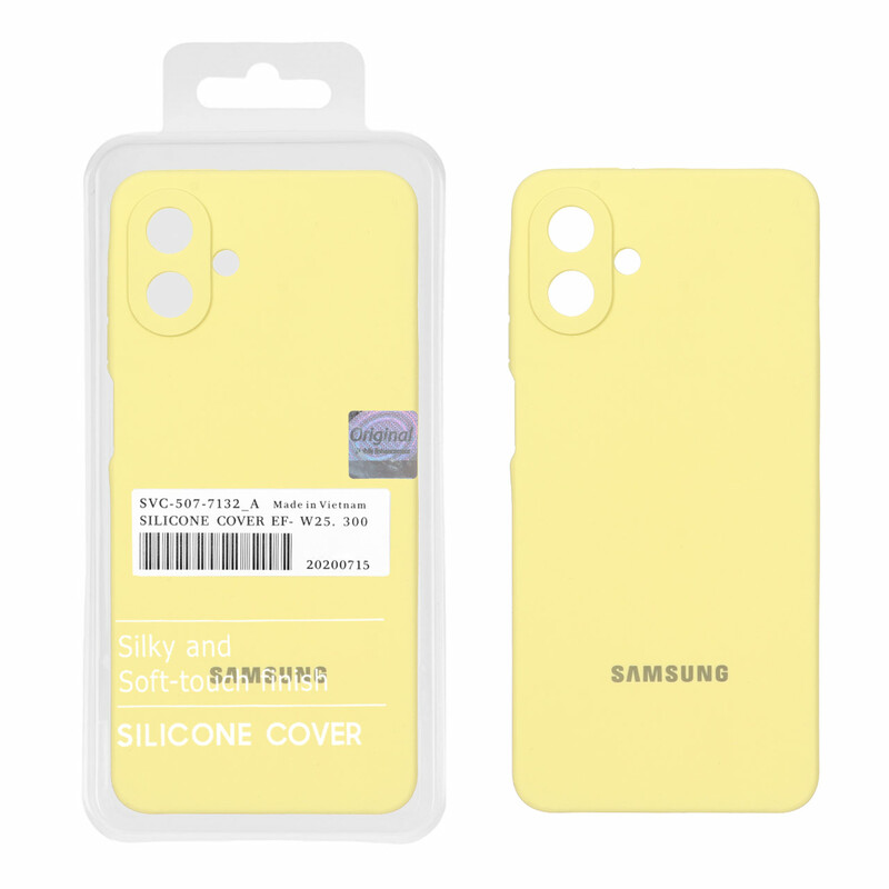قاب سیلیکونی پاک کنی اورجینال Master Quality مدل Samsung Galaxy A07 - لیمویی (پک دار)