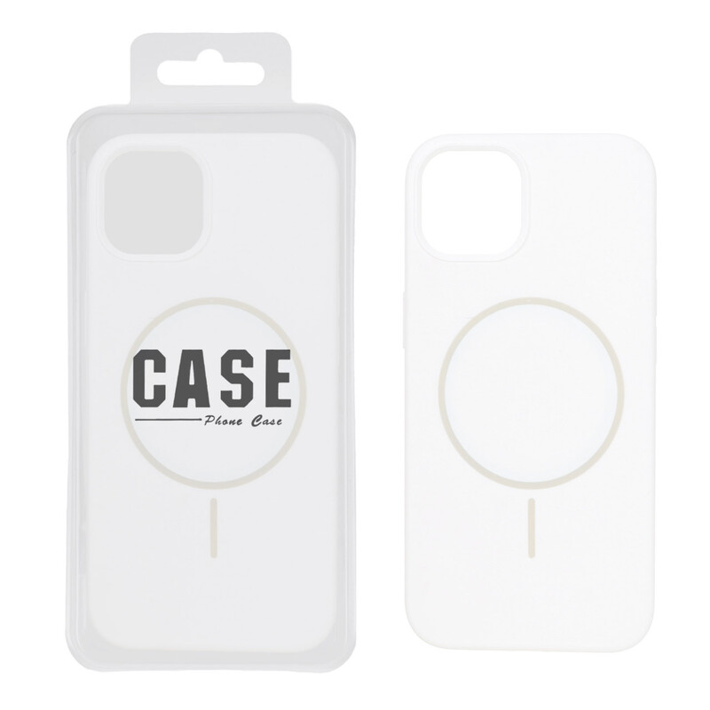 قاب سیلیکونی پاک کنی اورجینال درجه یک MagSafe مدل Apple iPhone 13 / iPhone 14 - سفید (پک دار)
