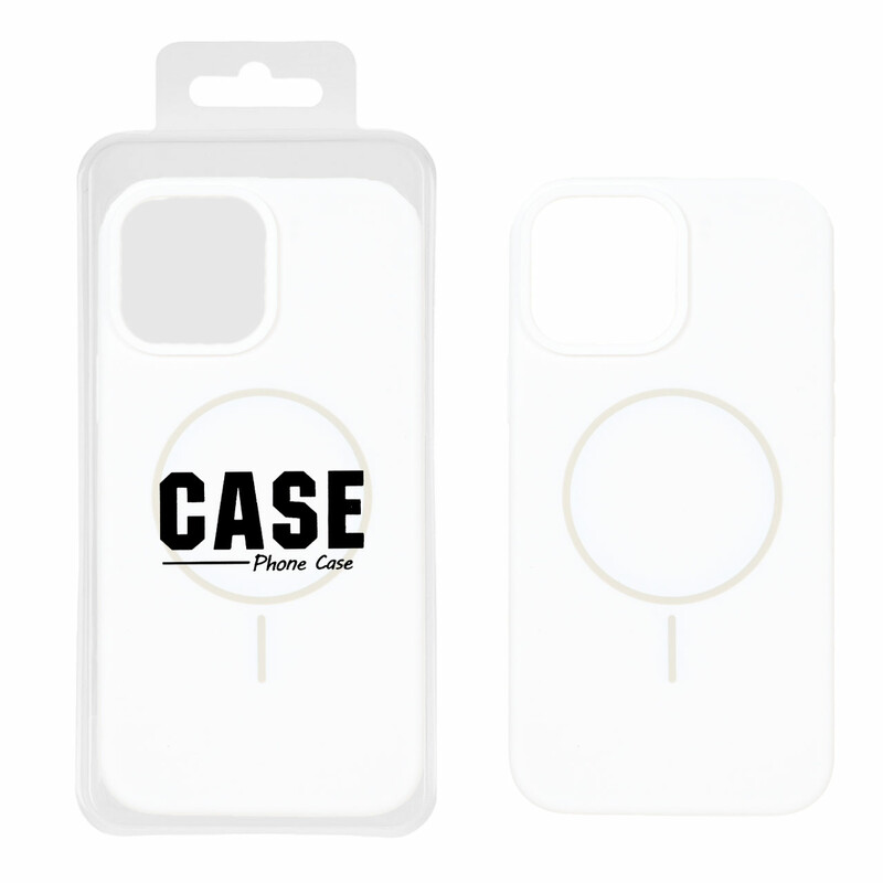 قاب سیلیکونی پاک کنی اورجینال درجه یک MagSafe مدل Apple iPhone 13 Pro Max - سفید (پک دار)