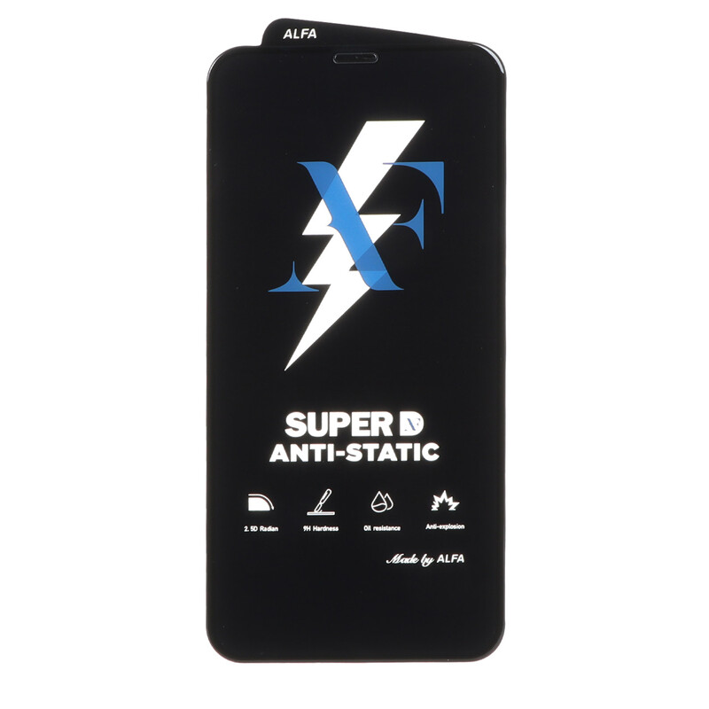 محافظ صفحه نمایش شیشه ای Super D Anti Static ALFA مدل Apple iPhone 11 Pro / iPhone XS / iPhone X (بدون پک)