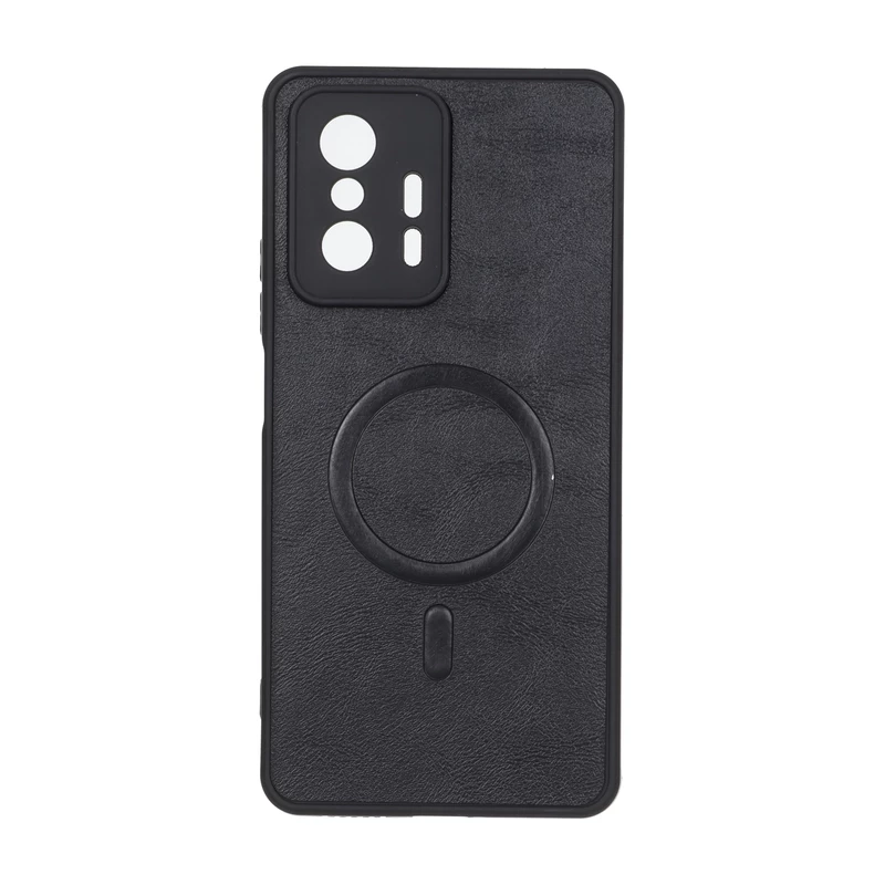 قاب چرمی طرح مگ سیف محافظ لنزدار Xiaomi Mi 11T / Mi 11T Pro - مشکی