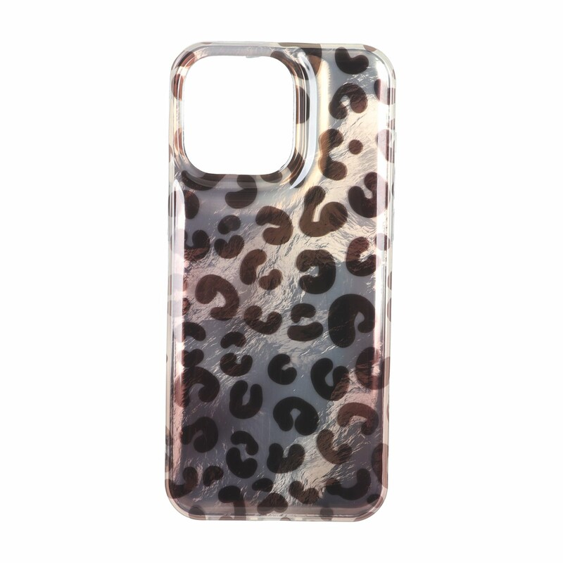 قاب اطلسی دور ژله ای پلنگی Apple iPhone 15 Pro Max - کد 134 - MPS