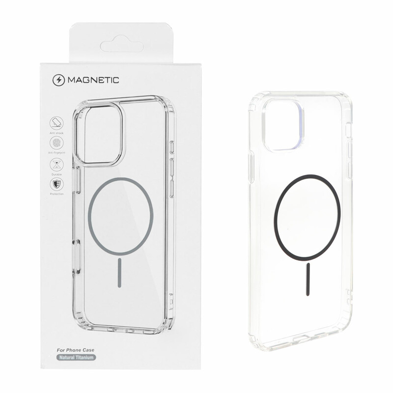 قاب اورجینال Magnetic دور ژله ای MagSafe مدل Apple iPhone 11 Pro Max - خاکستری (پک دار)