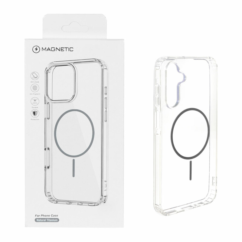قاب اورجینال Magnetic دور ژله ای MagSafe مدل Samsung Galaxy A15 - خاکستری (پک دار)