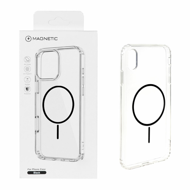 قاب اورجینال Magnetic دور ژله ای MagSafe مدل Apple iPhone X Max / iPhone XS Max - مشکی (پک دار)