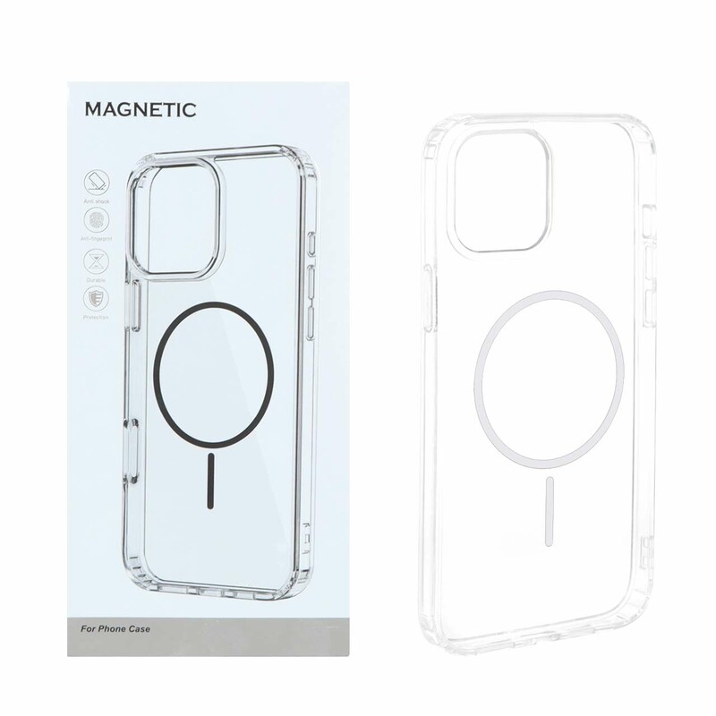 قاب اورجینال Magnetic دور ژله ای MagSafe مدل Apple iPhone 12 Pro Max - سفید (پک دار)