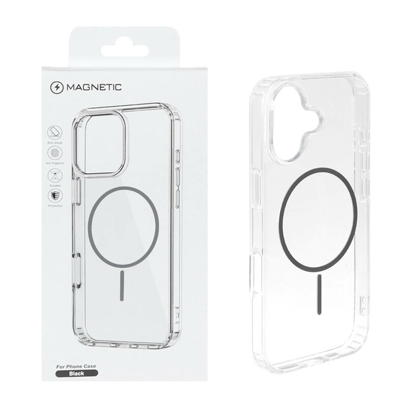 قاب اورجینال Magnetic دور ژله ای MagSafe مدل Apple iPhone 17 - خاکستری (پک دار)