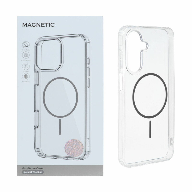 قاب اورجینال Magnetic دور ژله ای MagSafe مدل Samsung Galaxy A17 / A26 - خاکستری (پک دار)