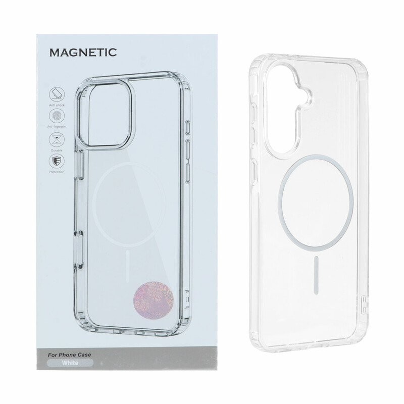 قاب اورجینال Magnetic دور ژله ای MagSafe مدل Samsung Galaxy A56 / A36 - سفید (پک دار)