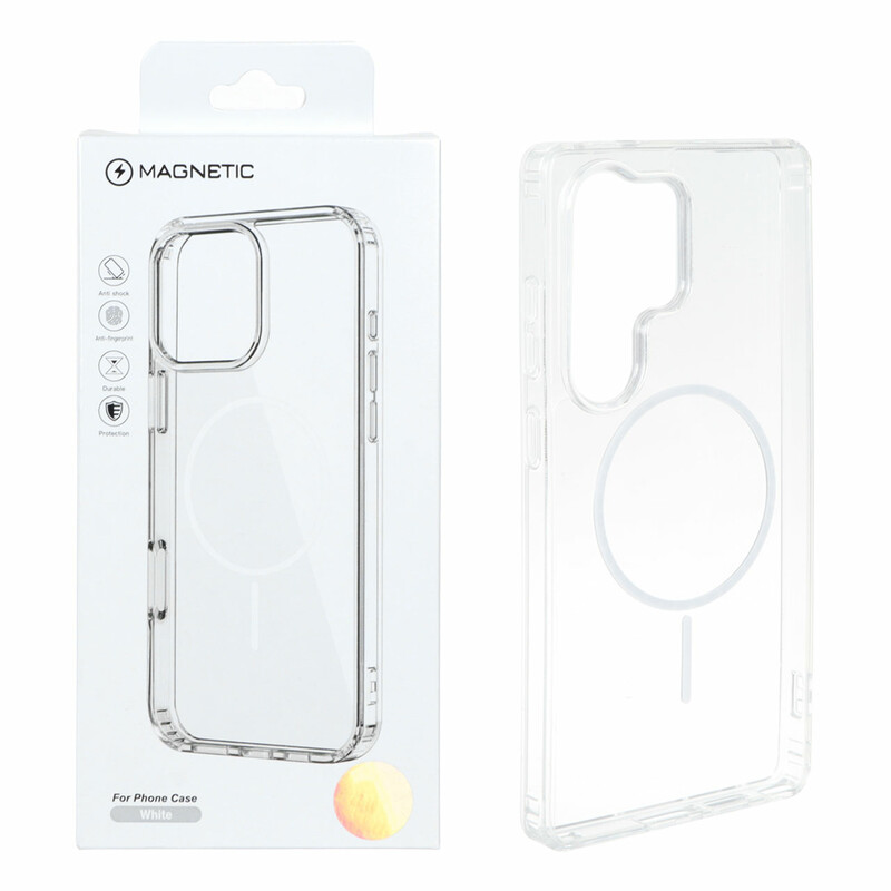 قاب اورجینال Magnetic دور ژله ای MagSafe مدل Samsung Galaxy S26 Ultra - سفید (پک دار)