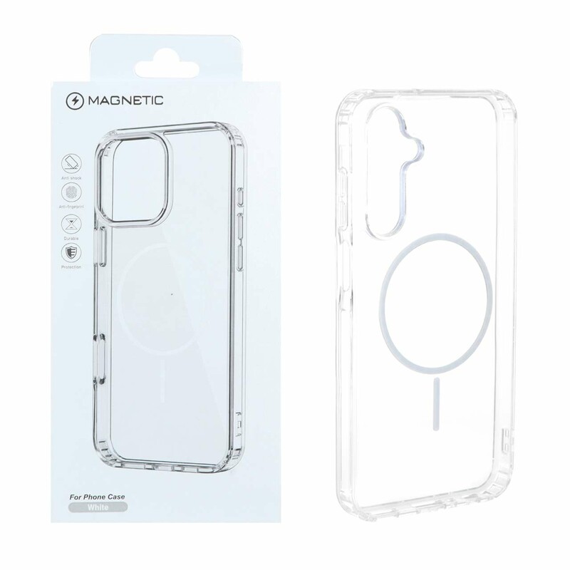 قاب اورجینال Magnetic دور ژله ای MagSafe مدل Samsung Galaxy A15 - سفید (پک دار)