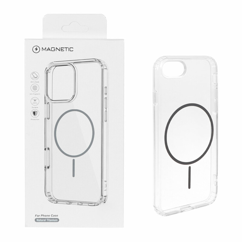 قاب اورجینال Magnetic دور ژله ای MagSafe مدل Apple iPhone 7 / iPhone 8 / iPhone SE (2020) - خاکستری (پک دار)