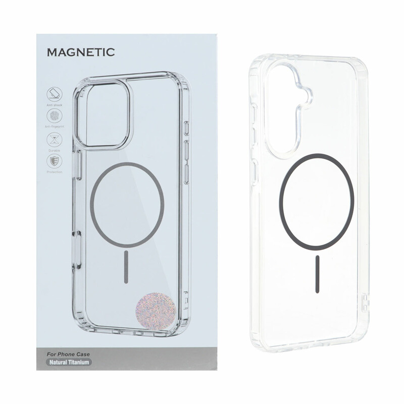 قاب اورجینال Magnetic دور ژله ای MagSafe مدل Samsung Galaxy A56 / A36 - خاکستری (پک دار)