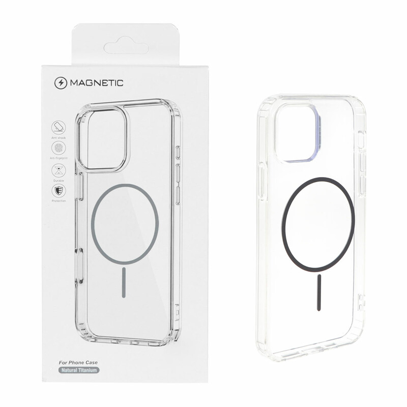 قاب اورجینال Magnetic دور ژله ای MagSafe مدل Apple iPhone 12 Pro / iPhone 12 - خاکستری (پک دار)
