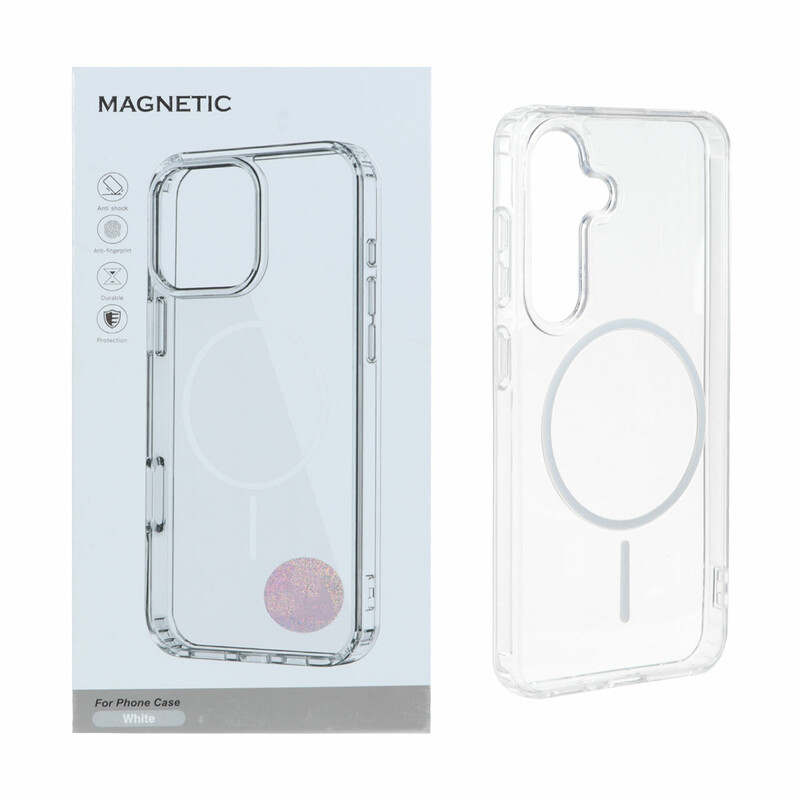 قاب اورجینال Magnetic دور ژله ای MagSafe مدل Samsung Galaxy A57 - سفید (پک دار)