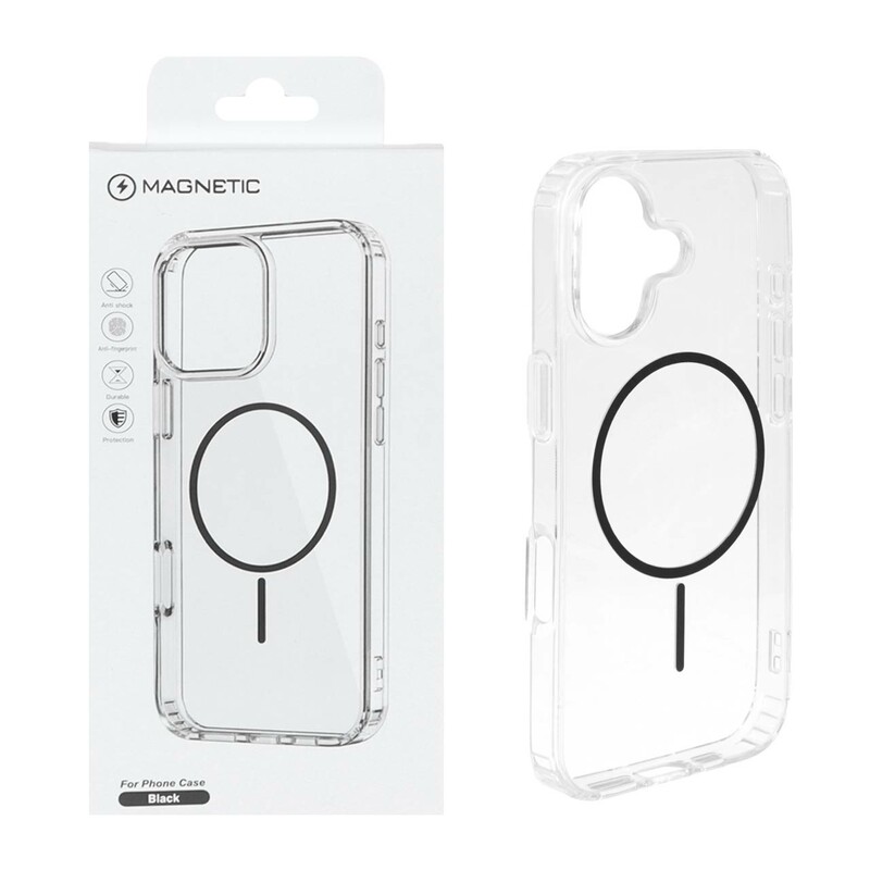 قاب اورجینال Magnetic دور ژله ای MagSafe مدل Apple iPhone 17 - مشکی (پک دار)