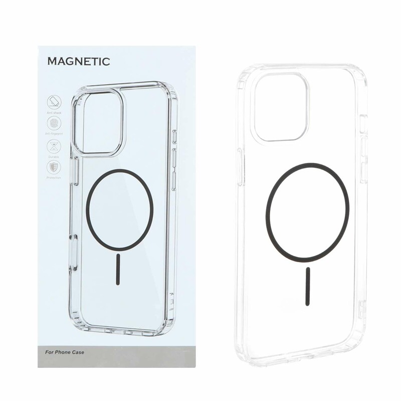 قاب اورجینال Magnetic دور ژله ای MagSafe مدل Apple iPhone 12 Pro Max - مشکی (پک دار)