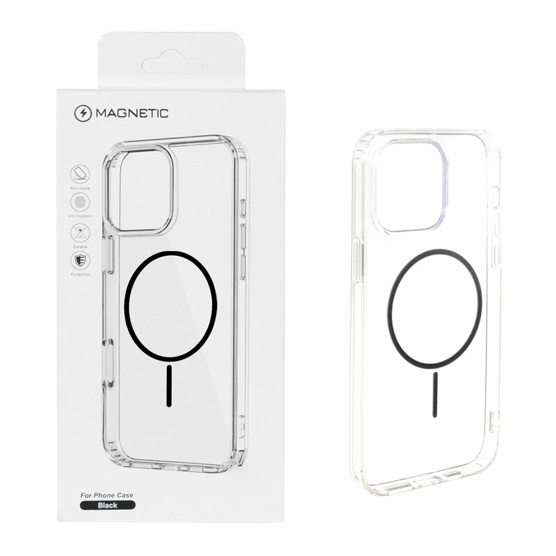 قاب اورجینال Magnetic دور ژله ای MagSafe مدل Apple iPhone 14 Pro Max - مشکی (پک دار)
