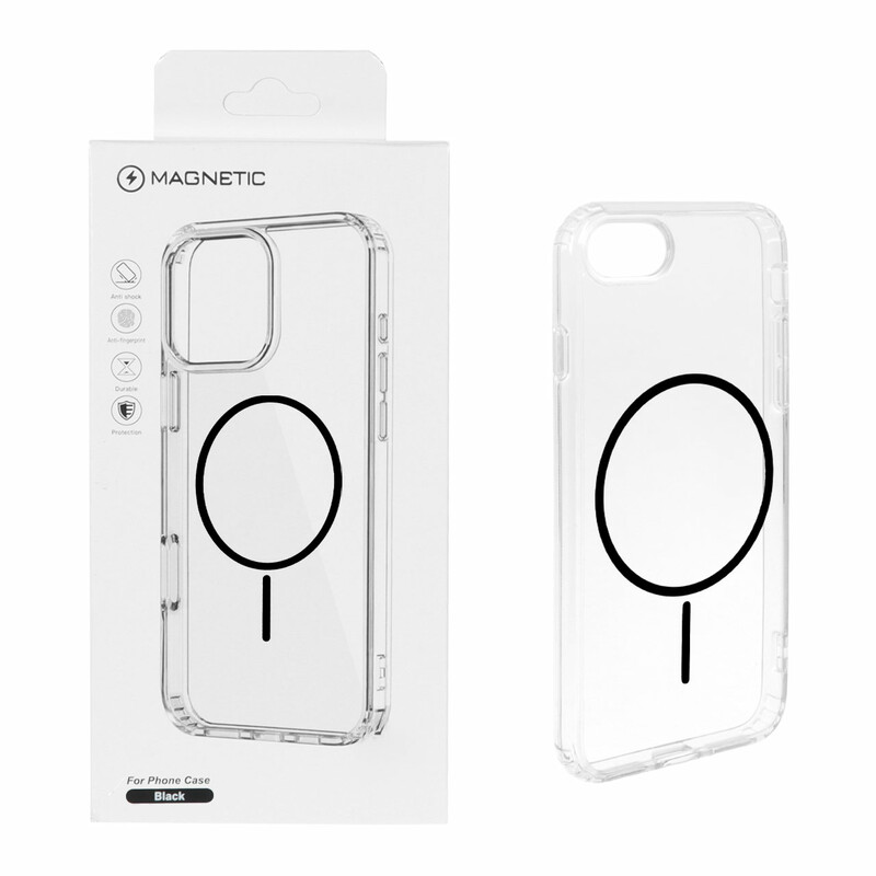 قاب اورجینال Magnetic دور ژله ای MagSafe مدل Apple iPhone 7 / iPhone 8 / iPhone SE (2020) - مشکی (پک دار)