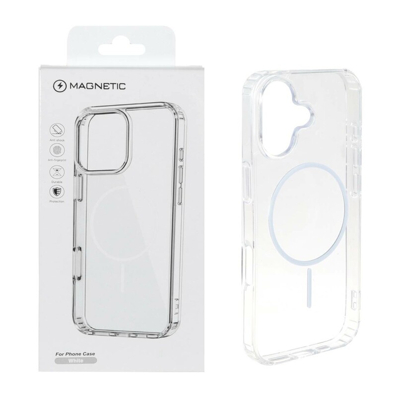 قاب اورجینال Magnetic دور ژله ای MagSafe مدل Apple iPhone 17 - سفید (پک دار)