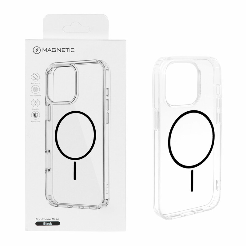 قاب اورجینال Magnetic دور ژله ای MagSafe مدل Apple iPhone 14 Pro - مشکی (پک دار)