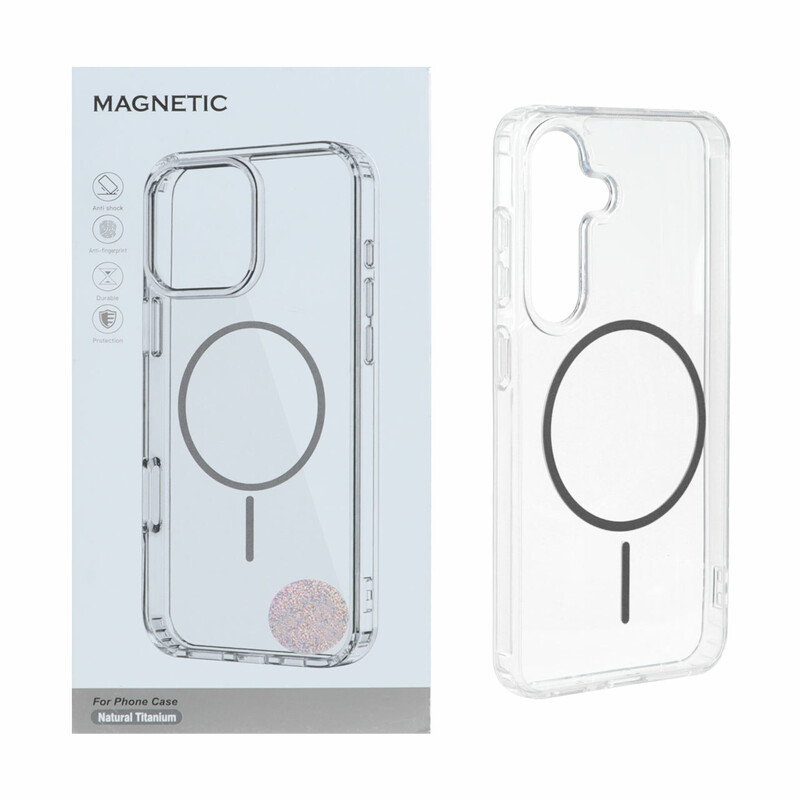 قاب اورجینال Magnetic دور ژله ای MagSafe مدل Samsung Galaxy A57 - خاکستری (پک دار)