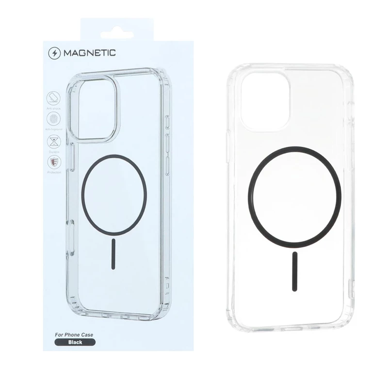 قاب اورجینال Magnetic دور ژله ای MagSafe مدل Apple iPhone 11 Pro - مشکی (پک دار)