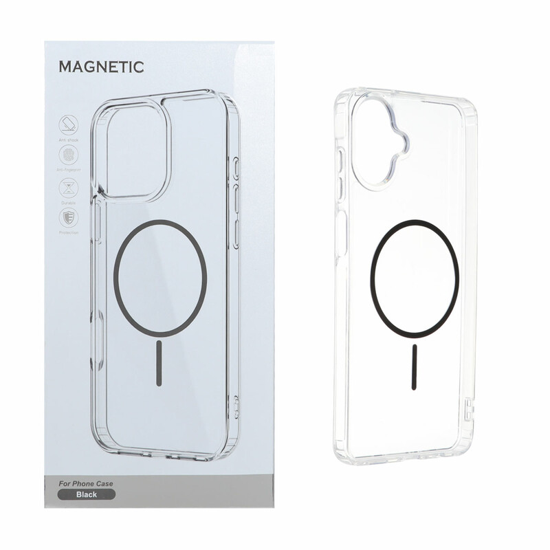 قاب اورجینال Magnetic دور ژله ای MagSafe مدل Samsung Galaxy A07 - مشکی (پک دار)