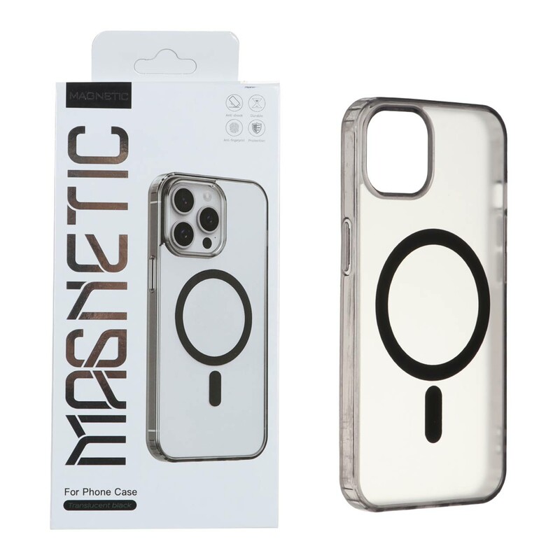 قاب اورجینال Magnetic Magsafe دور ژله ای Apple iPhone 13 / iPhone 14 - مشکی (پک دار)