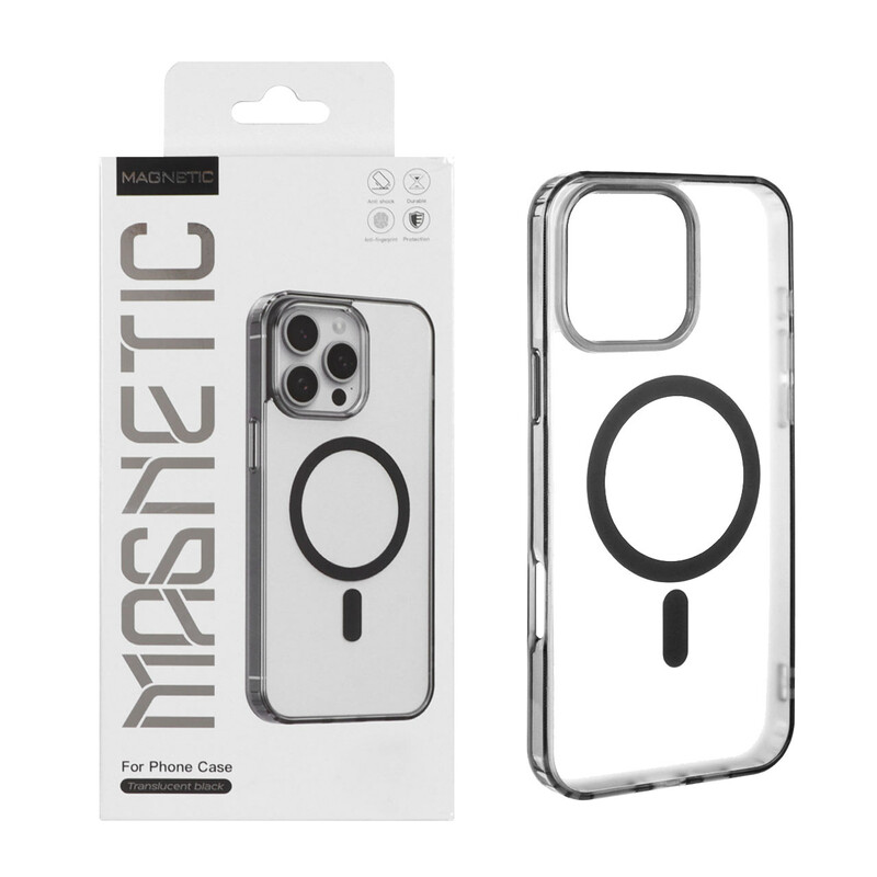 قاب اورجینال Magnetic Magsafe دور ژله ای Apple iPhone 16 Pro Max - مشکی (پک دار)