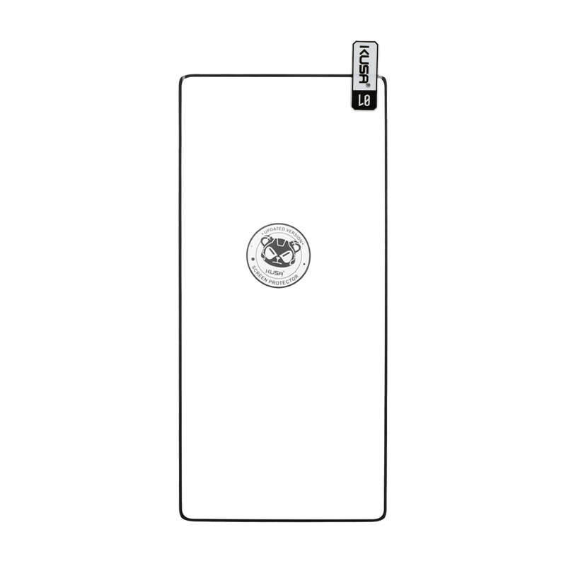 محافظ صفحه نمایش شیشه ای خم فول چسب Full Cover Kusa درجه یک - Samsung Galaxy Note 10 Plus - مشکی