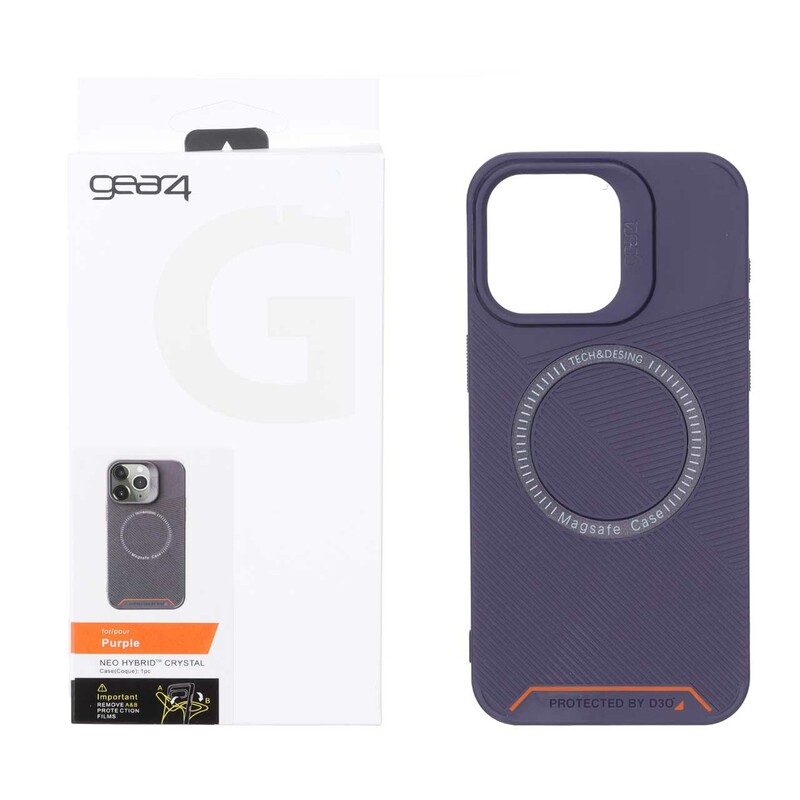 قاب اورجینال Magsafe Gear4 D30 مدل Apple iPhone 15 Pro Max - بنفش (پک دار)