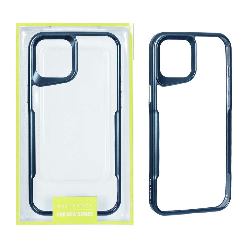 قاب NewZone پشت سخت شفاف Apple iPhone 12 Pro Max - سرمه ای (پک دار)