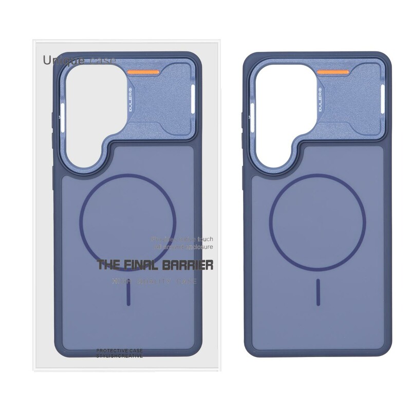 قاب اورجینال Delero مستطیلی MagSafe مدل Samsung Galaxy S26 Ultra - سرمه ای (پک دار)