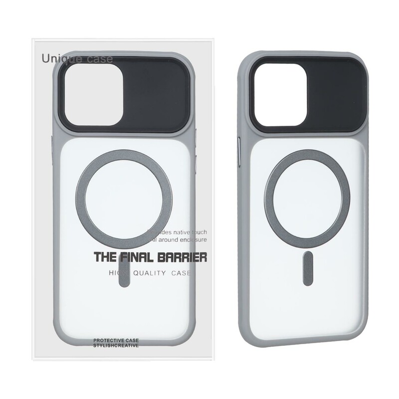 قاب اورجینال Unique Case مات MagSafe مدل Apple iPhone 13 Pro Max - خاکستری (پک دار)