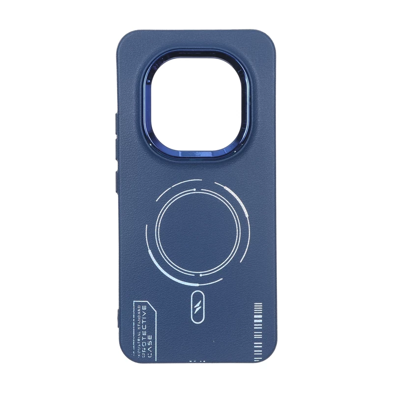 قاب Armor لنز متال Texture طرح مگ سیف Xiaomi Redmi Note 15 Pro Plus - سرمه ای
