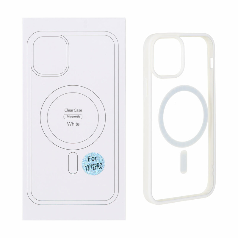 قاب شفاف Apple iPhone 12 Pro / iPhone 12 با قابلیت شارژ MagSafe - سفید (پک دار)