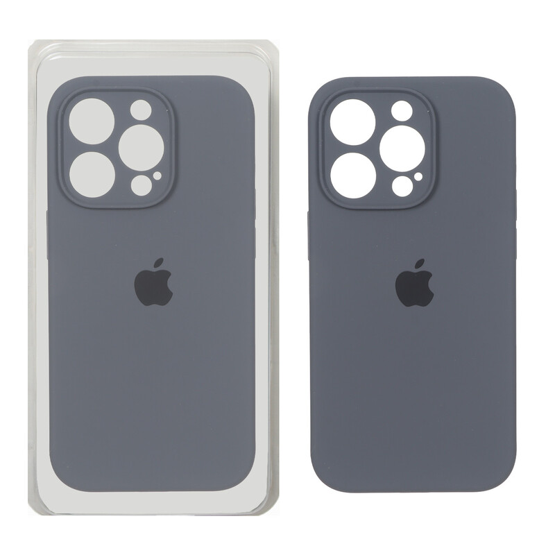 قاب سیلیکونی پاک کنی محافظ لنزدار اورجینال Apple iPhone 14 Pro - ذغالی (پک اصلی)