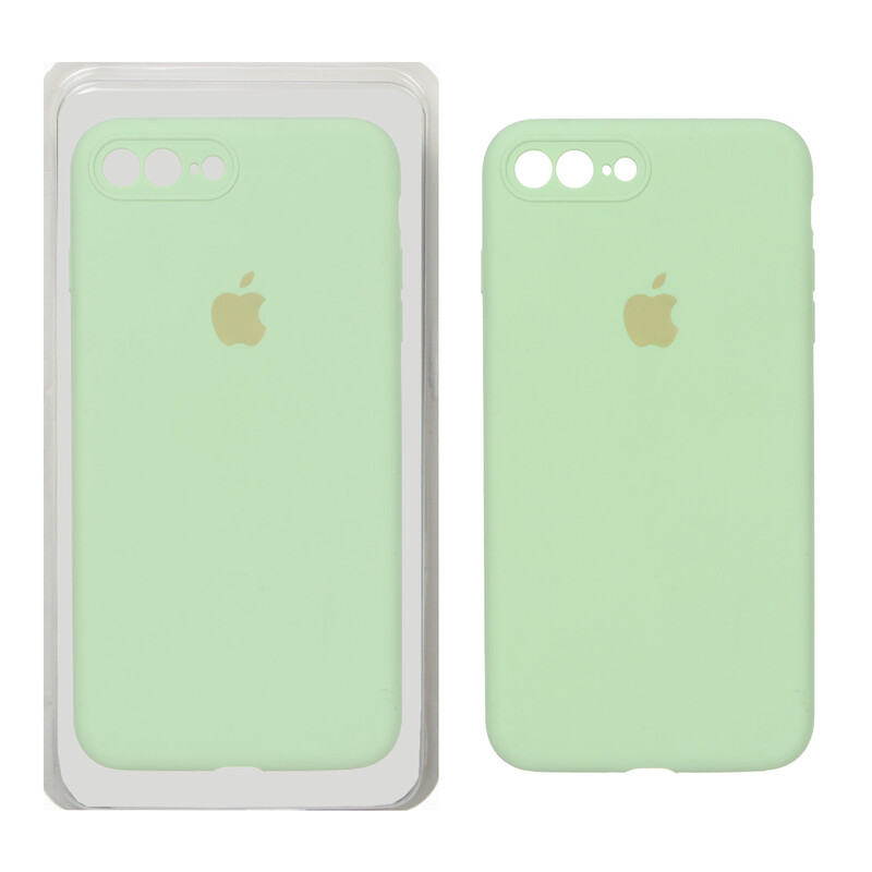 قاب سیلیکونی پاک کنی محافظ لنزدار اورجینال Apple iPhone 7 Plus / iPhone 8 Plus - سبز روشن (پک اصلی)