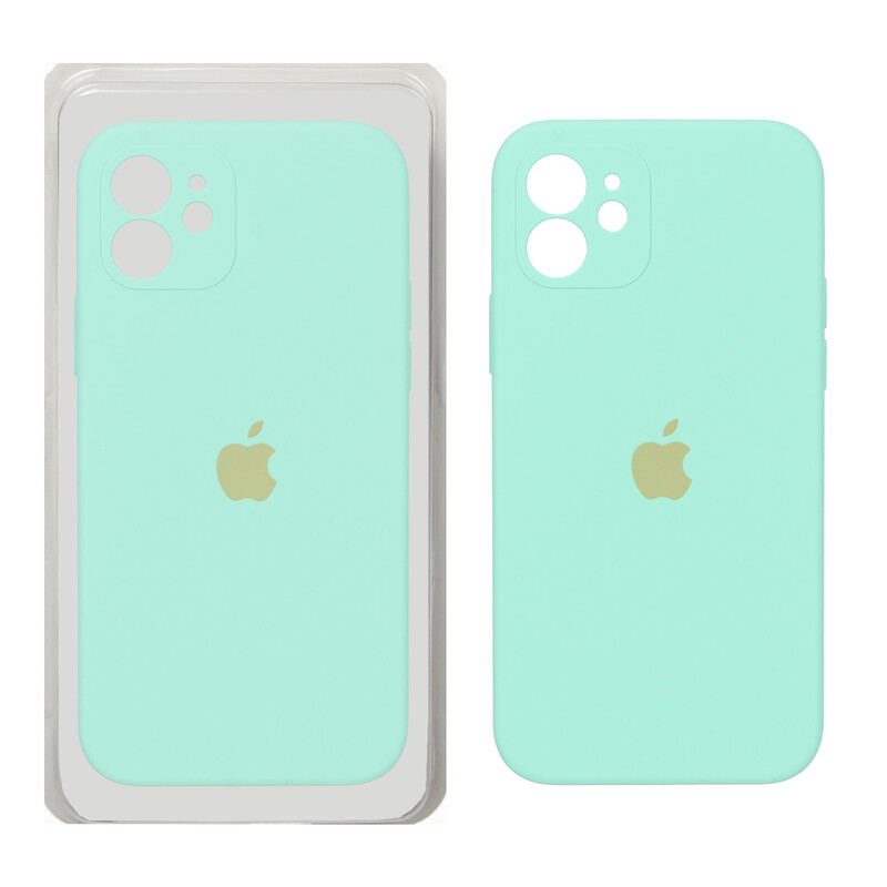 قاب سیلیکونی پاک کنی محافظ لنزدار اورجینال Apple iPhone 12 - سبز روشن (پک اصلی)
