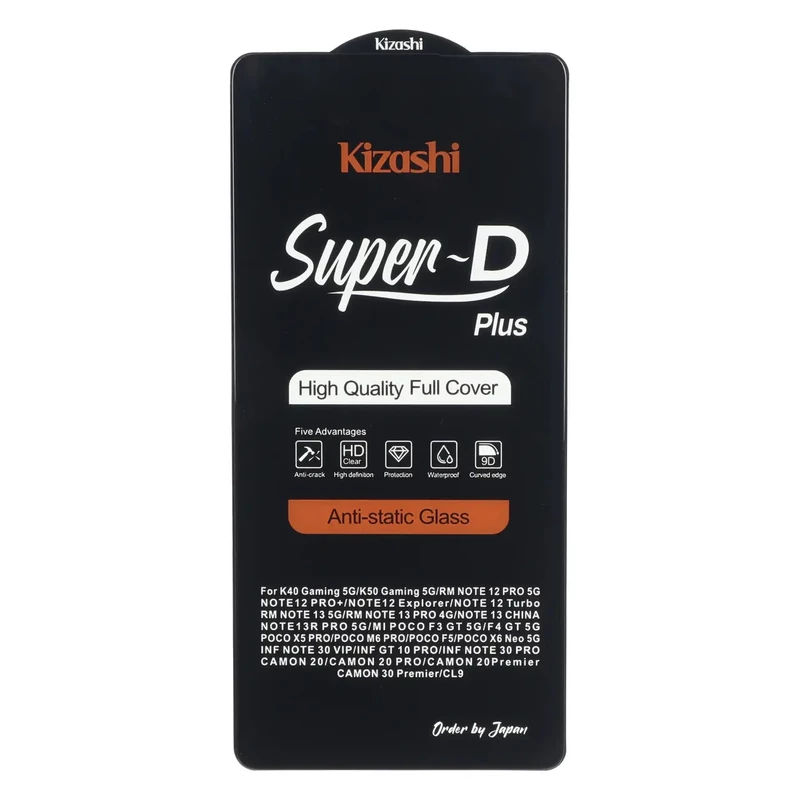 محافظ صفحه نمایش شیشه ای Full Cover SuperD Plus - Kizashi مدل Xiaomi Redmi Note 14S / Note 13 Pro 4G / Poco M6 Pro 4G