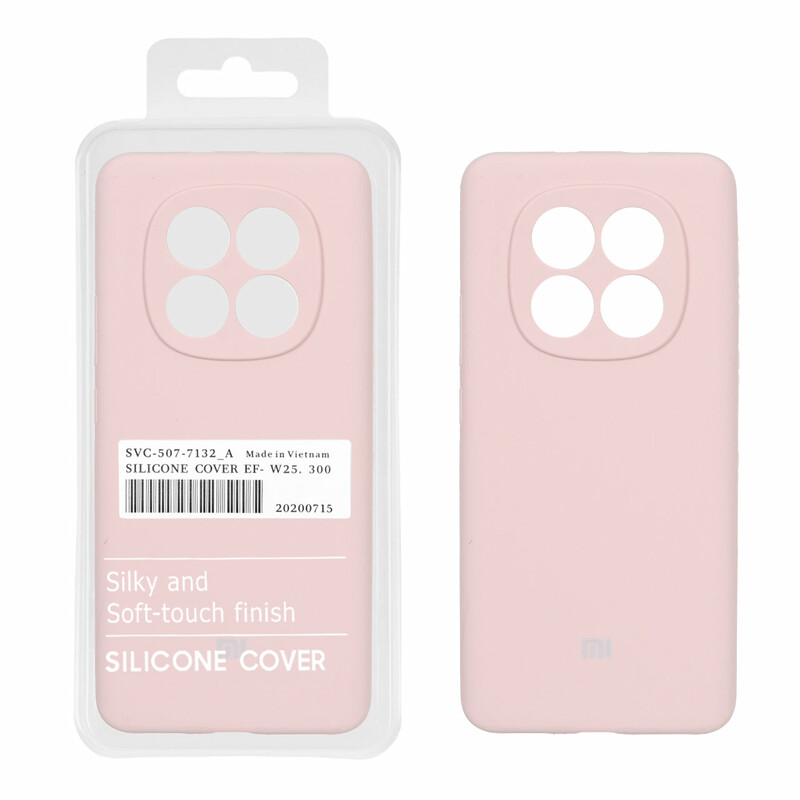 قاب سیلیکونی پاک کنی اورجینال درجه یک Xiaomi Redmi Note 15 - کرم نارنجی (پک دار)
