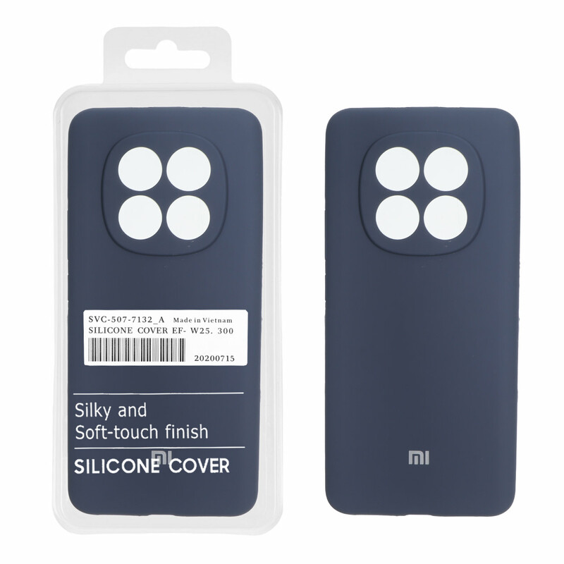 قاب سیلیکونی پاک کنی اورجینال درجه یک Xiaomi Redmi Note 15 - سرمه ای (پک دار)