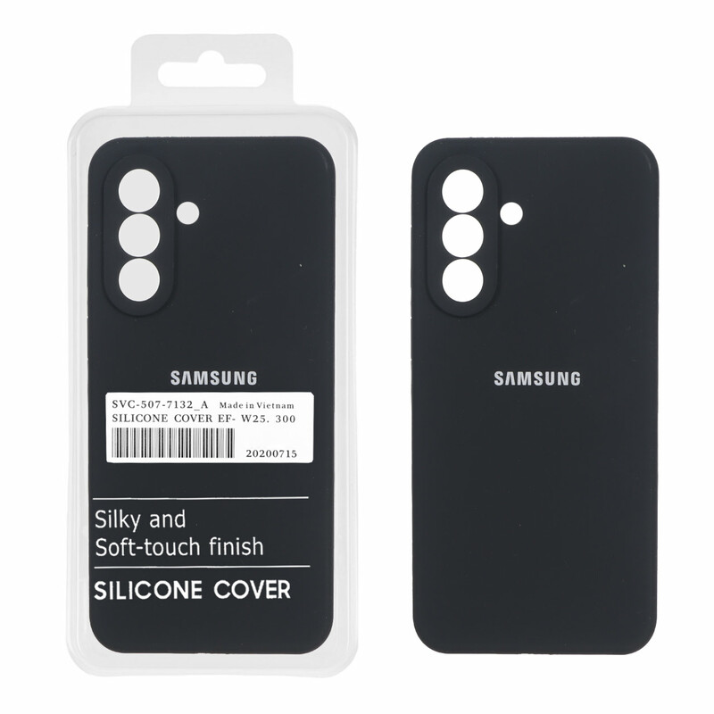 قاب سیلیکونی پاک کنی اورجینال درجه یک Samsung Galaxy A57 - مشکی (پک دار)
