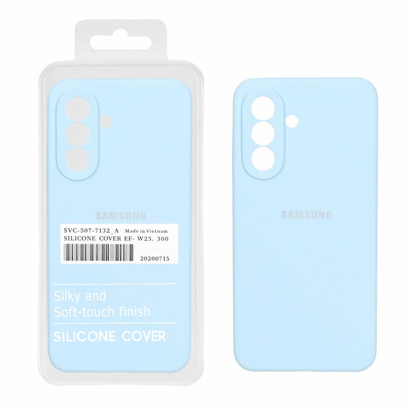 قاب سیلیکونی پاک کنی اورجینال درجه یک Samsung Galaxy A57 - آبی آسمانی (پک دار)