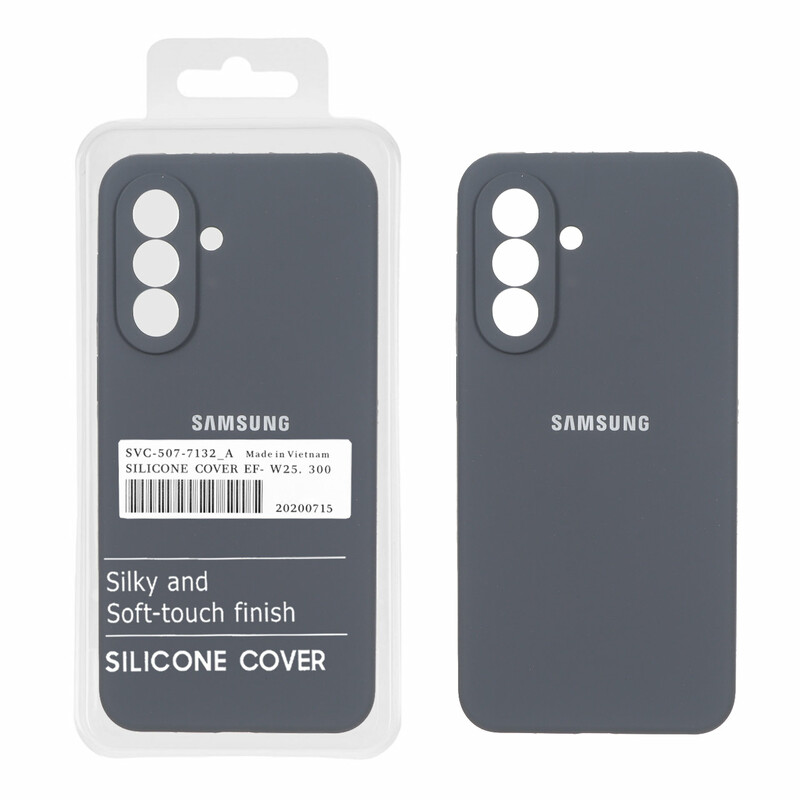 قاب سیلیکونی پاک کنی اورجینال درجه یک Samsung Galaxy A57 - خاکستری (پک دار)
